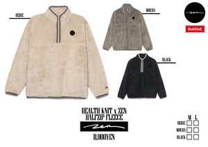 【HEALTH KNIIT x ZEN】HALFZIP FLEECE