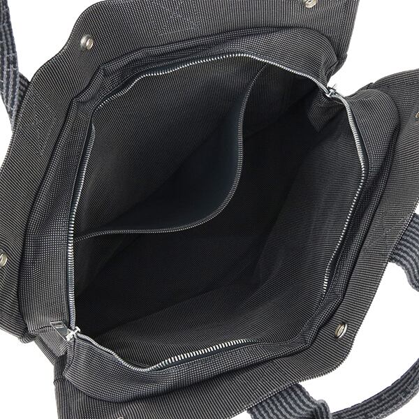 Used HERMES エルメス トートバッグ エールラインMM グレー ナイロン