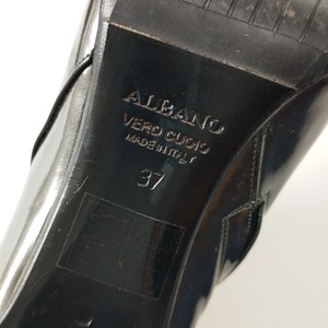 イタリア製 ALBANO レザーシューズ　エナメルショートブーツ