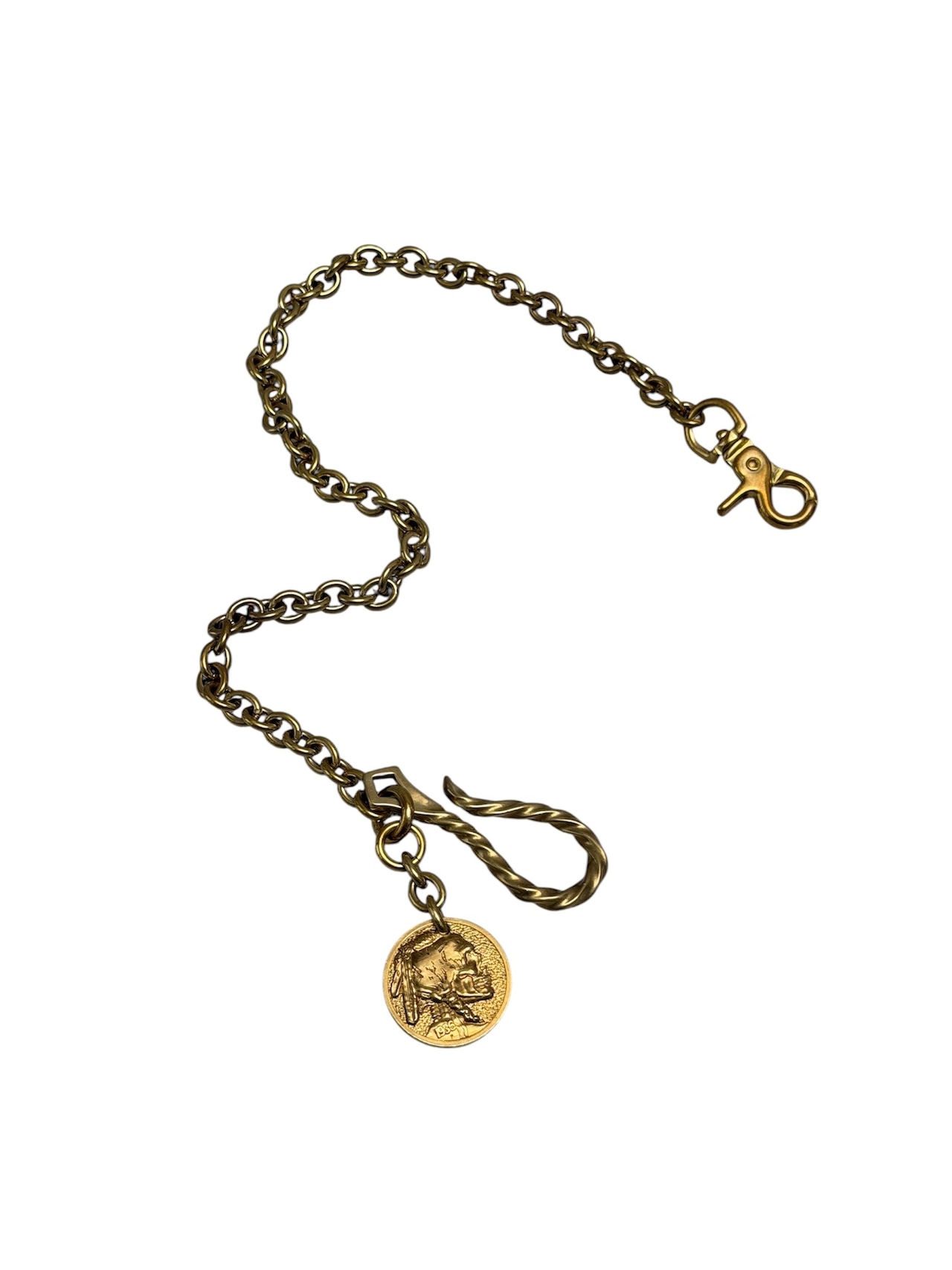 Buffalo Coin Brass Wallet Chain