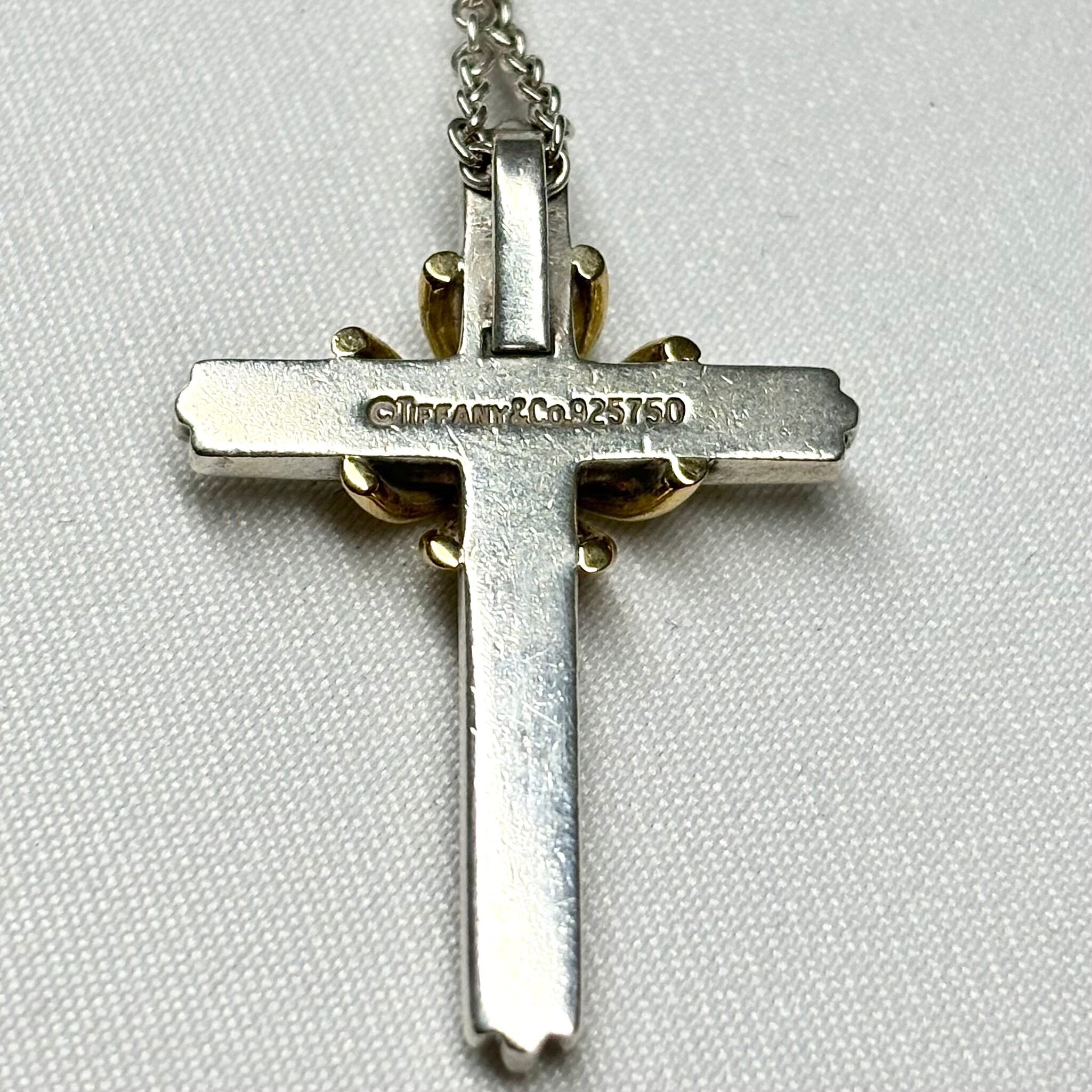 Tiffany&Co. ティファニー シグネチャー クロス コンビ ネックレス  