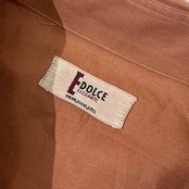 DOLCE ELEGANTEドルチェ ハーフボタン風 長袖シャツ /くすみピンク メンズ ビンテージ