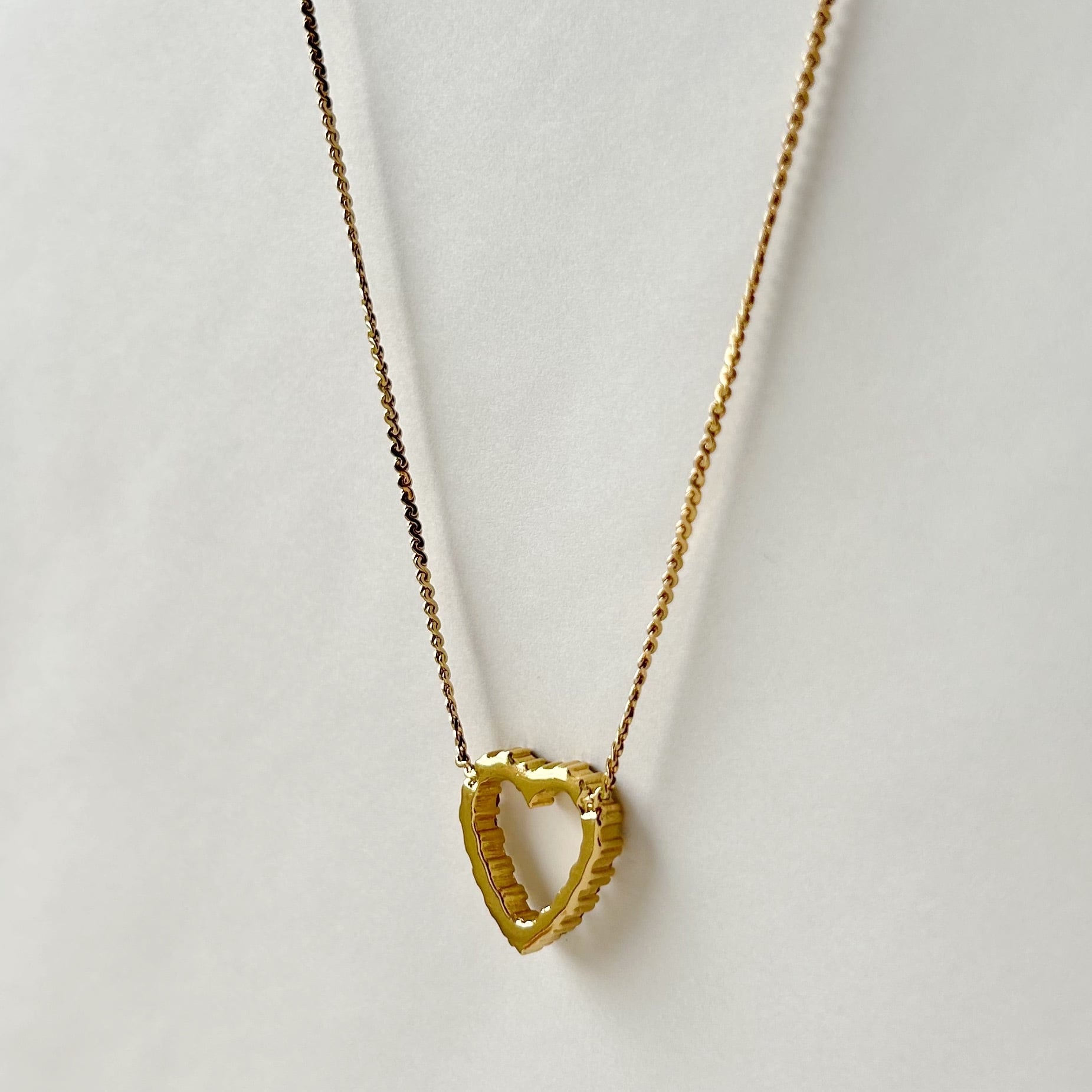 N6146】Christian Dior heart rhinestone necklace/クリスチャン