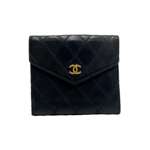 ※Reserved items※ CHANEL シャネル ビコローレ Wホック  2つ折り財布 ラムスキン ブラック 8204-2022209