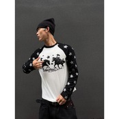 VINTAGE ストリート スタースリーブ ワッフルロングTシャツ T2245