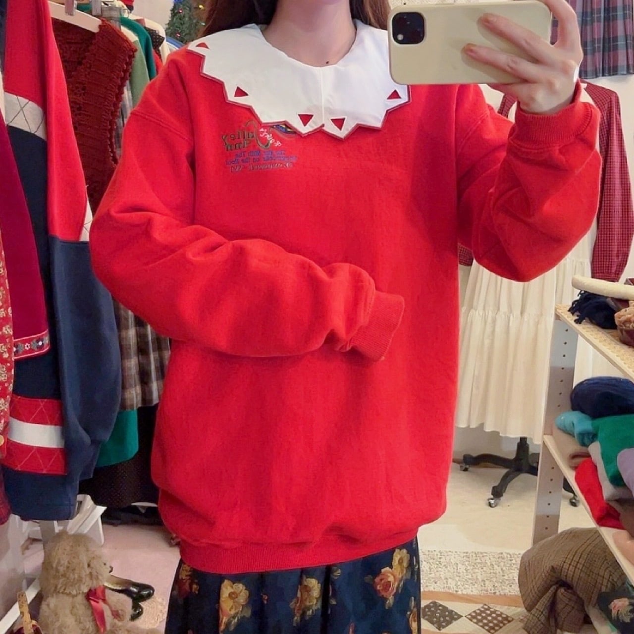 red heavy weight sweat