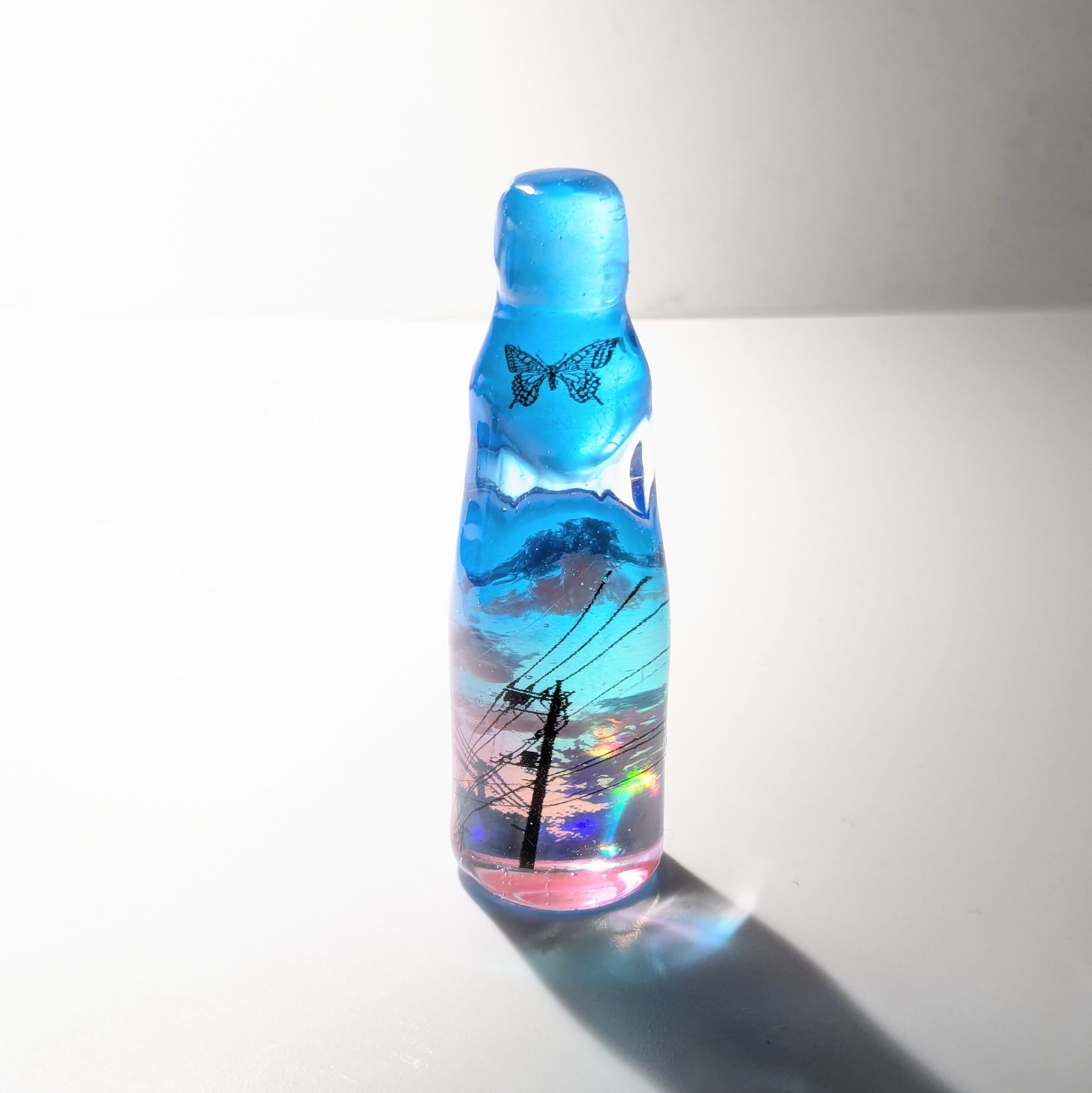 風景ラムネ瓶《PRISM·NOTE/優しい遠回り》/レジンオブジェ | 天咲く工房