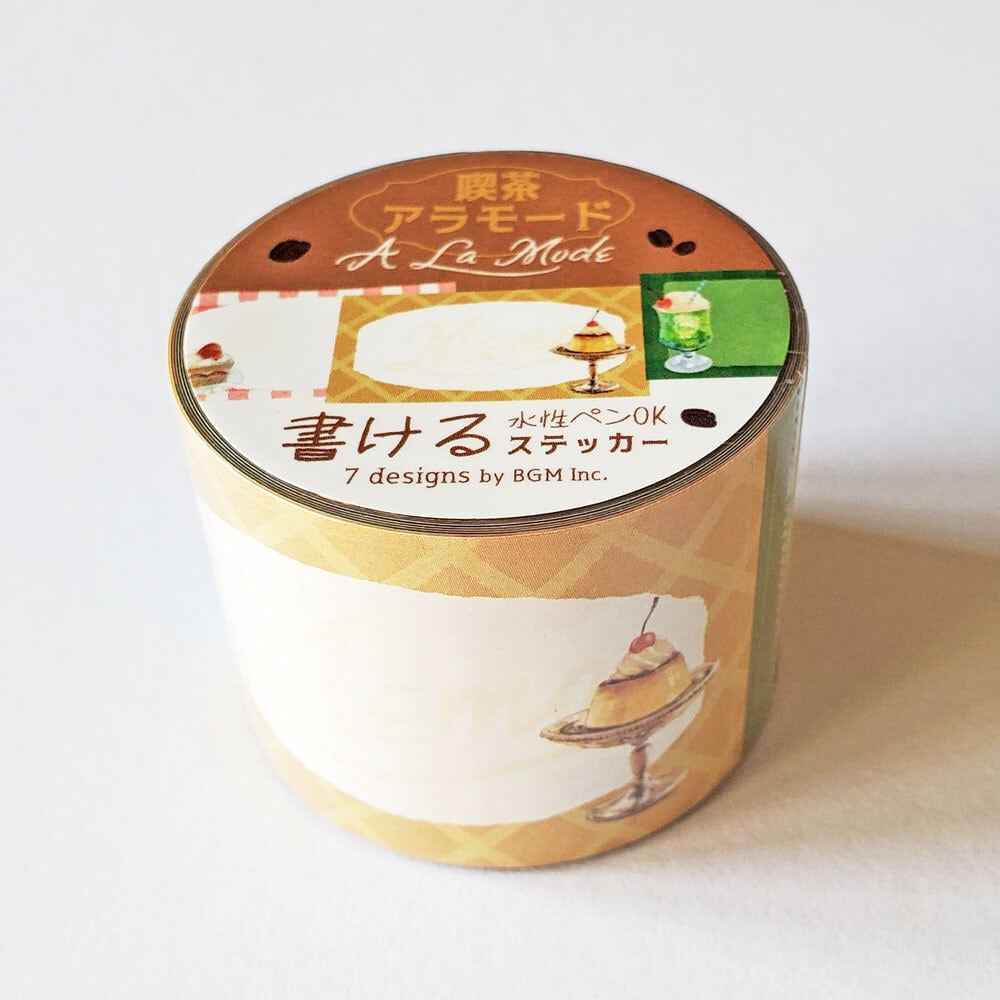 BGM ロールシール 書けるステッカー・喫茶アラモード | hacohalu 紙
