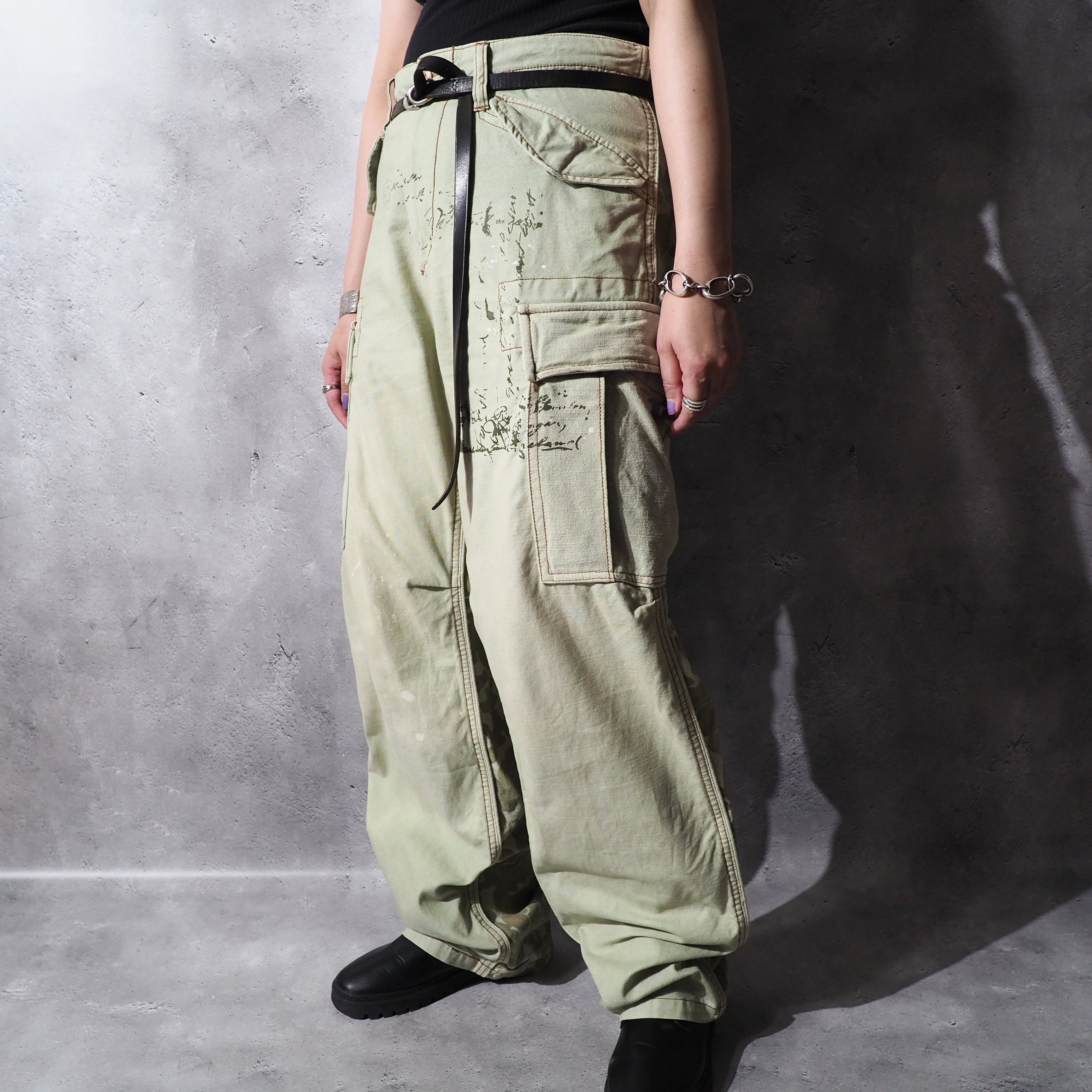 ” AVIREX ” ” Special ” Camouflage × painted Design military cargo pants
