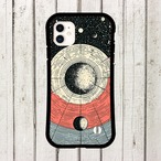 受注生産 iPhoneケース 赤い太陽と月の幾何学星図｜天体図風 STAR080A