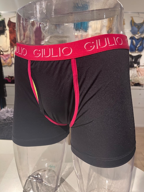 GIULIO  ＜ジュリオ＞　　スペイン製　ライクラ糸　バイカラーMen's ボクサーパンツ　（前開きタイプ）