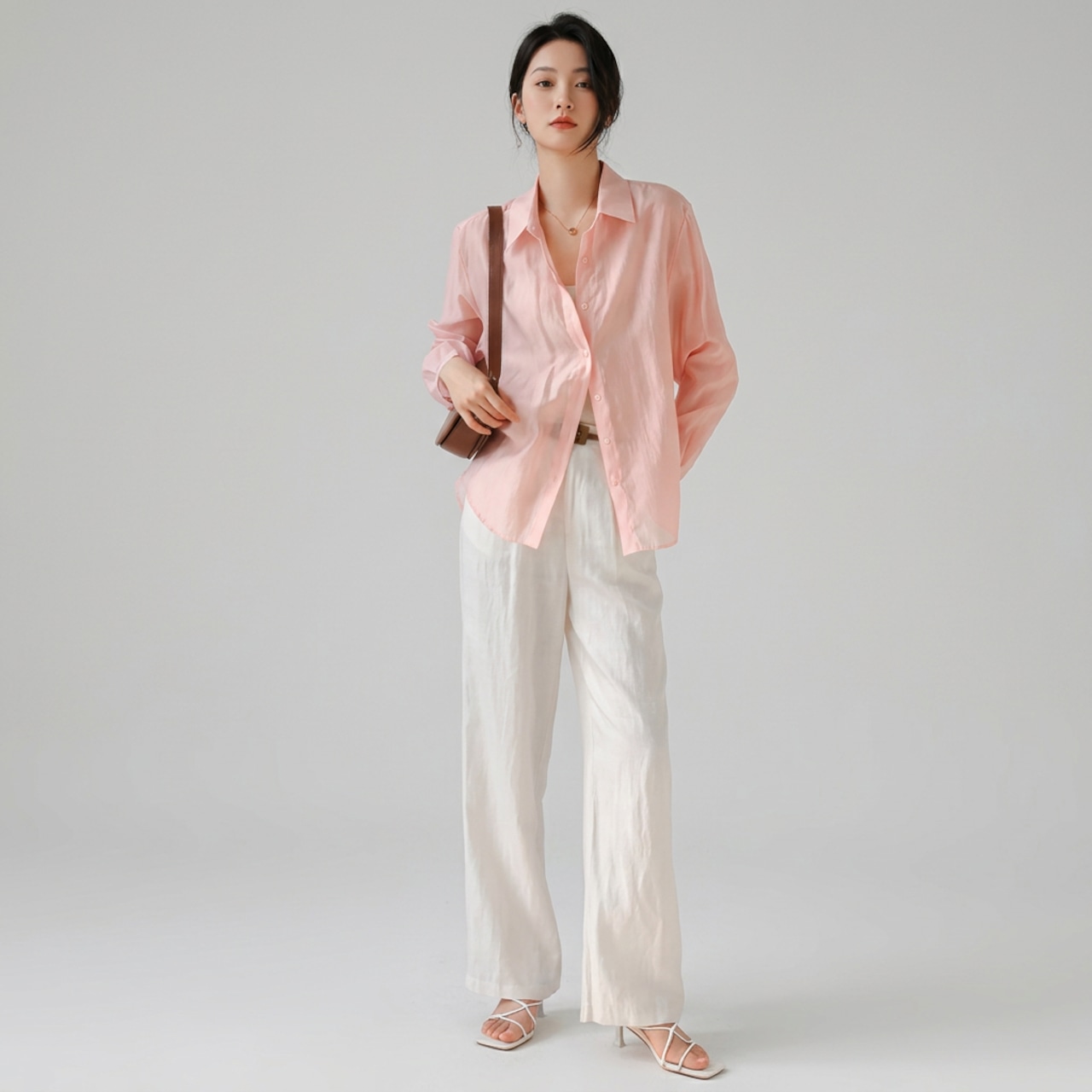 シャツカラー オーバーサイズ シャツ   3colors  26001・画像4