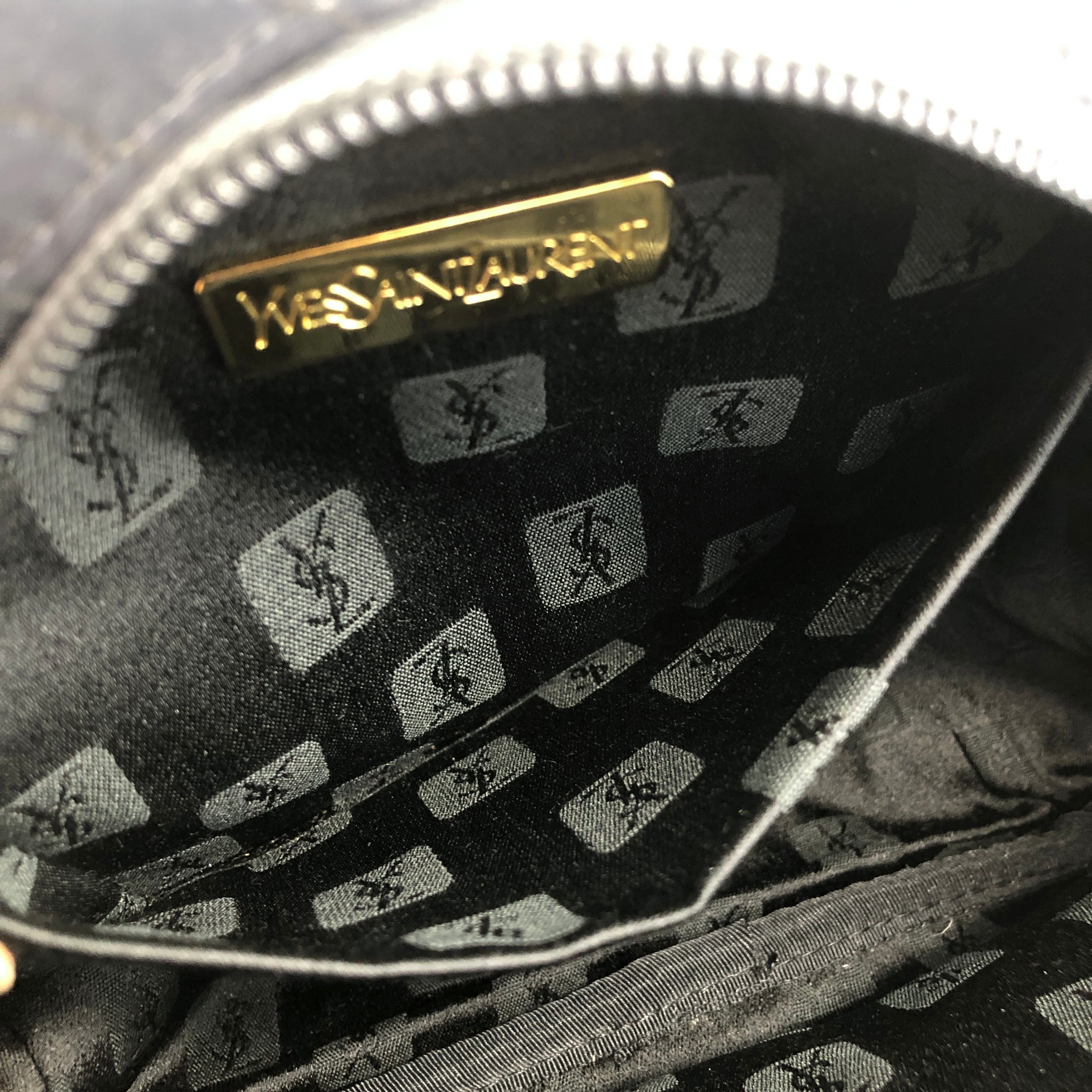 Yves Saint Laurent イヴ・サンローラン ハンドバッグ ネイビー YSL型