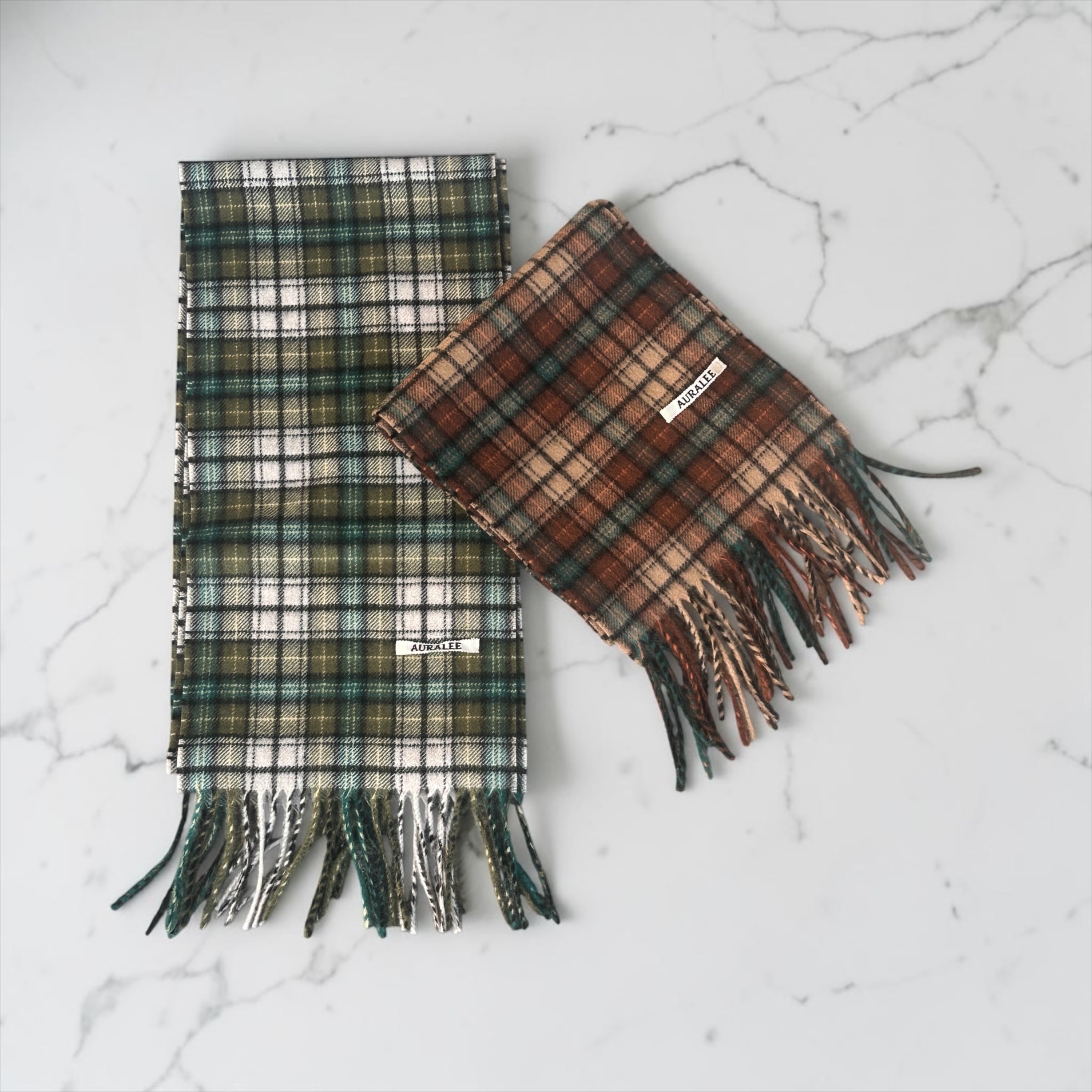AURALEE  [CASHMERE CHECK LONG STOLE]