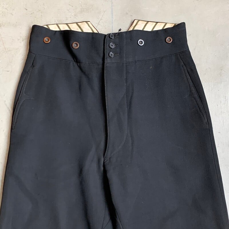20's~ UNKNOWN ウールメリヤスドレスパンツ 針刺しシンチバック