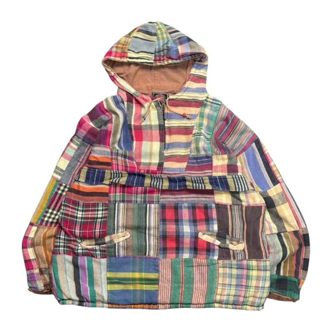 80s~90s patchwork anorak jacket | hollow