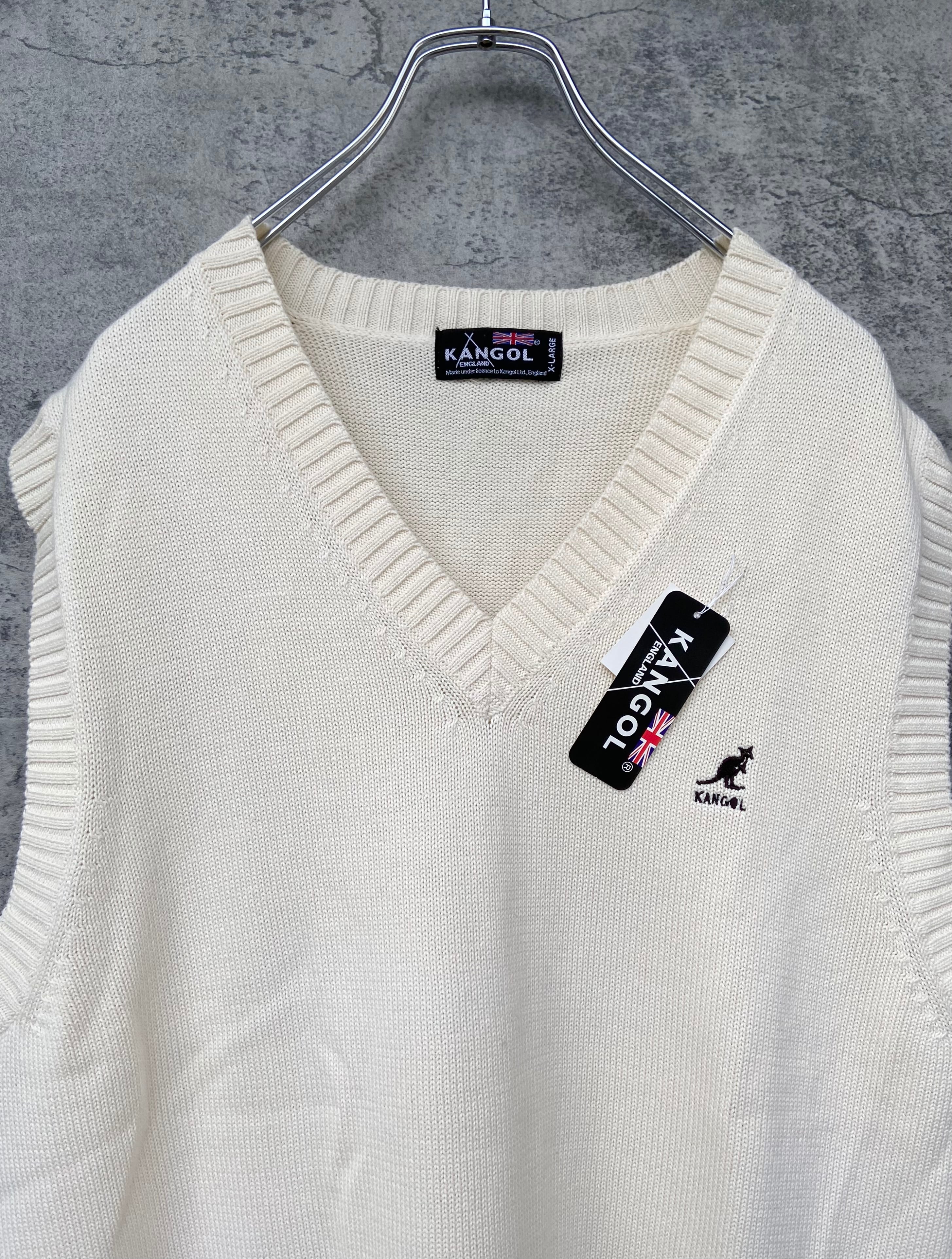 新品 KANGO カンゴール XL ニットベスト ホワイトベージュ