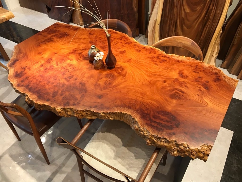 赤欅（ケヤキ）瘤_1800×700-1050-600×65_横浜元町店_テーブル天板/一枚