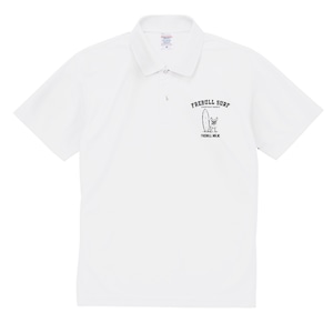 FREBULL SURF ドライポロシャツ ホワイト P00574