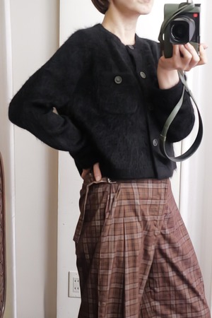 yak fur jacket black