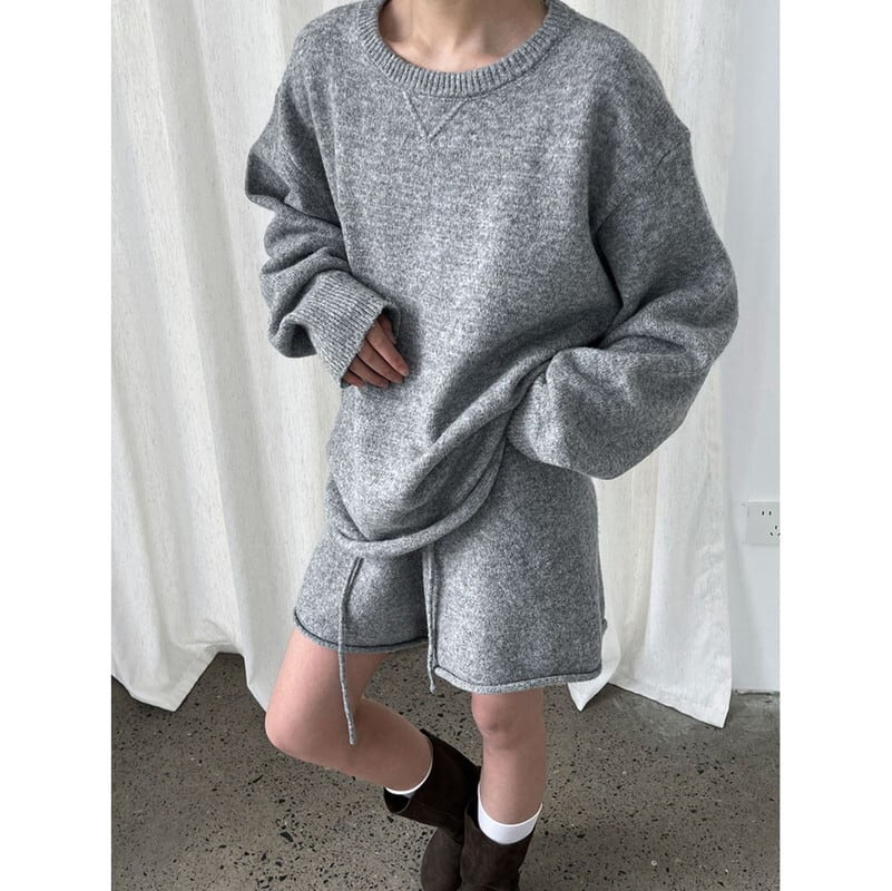 knit pullover and short pants set 10889