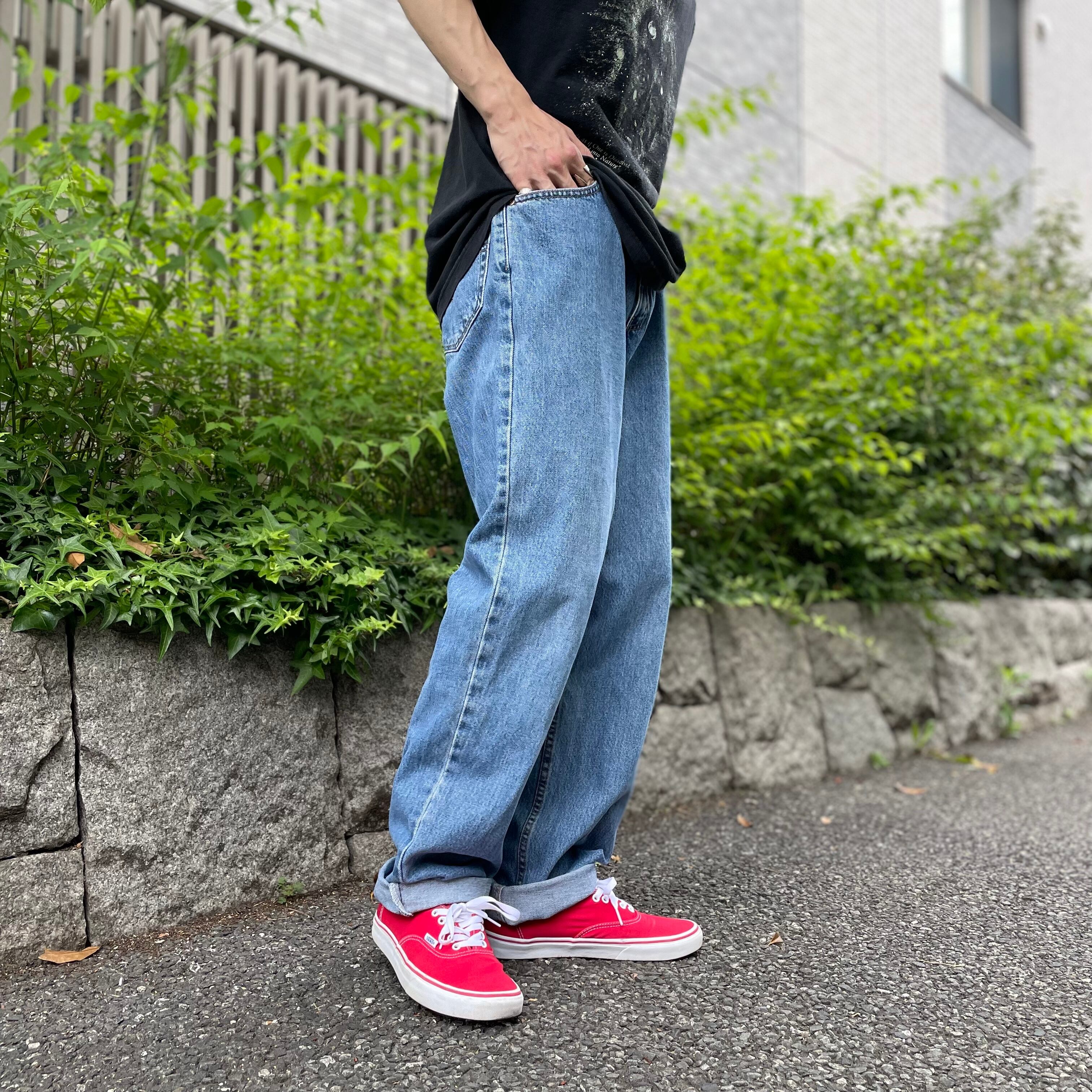 USA製 size : W35 L34【 Levi's 】リーバイス 550 バギーデニムパンツ ブルーデニム テーパード 古着 古着屋 高円寺  ビンテージ