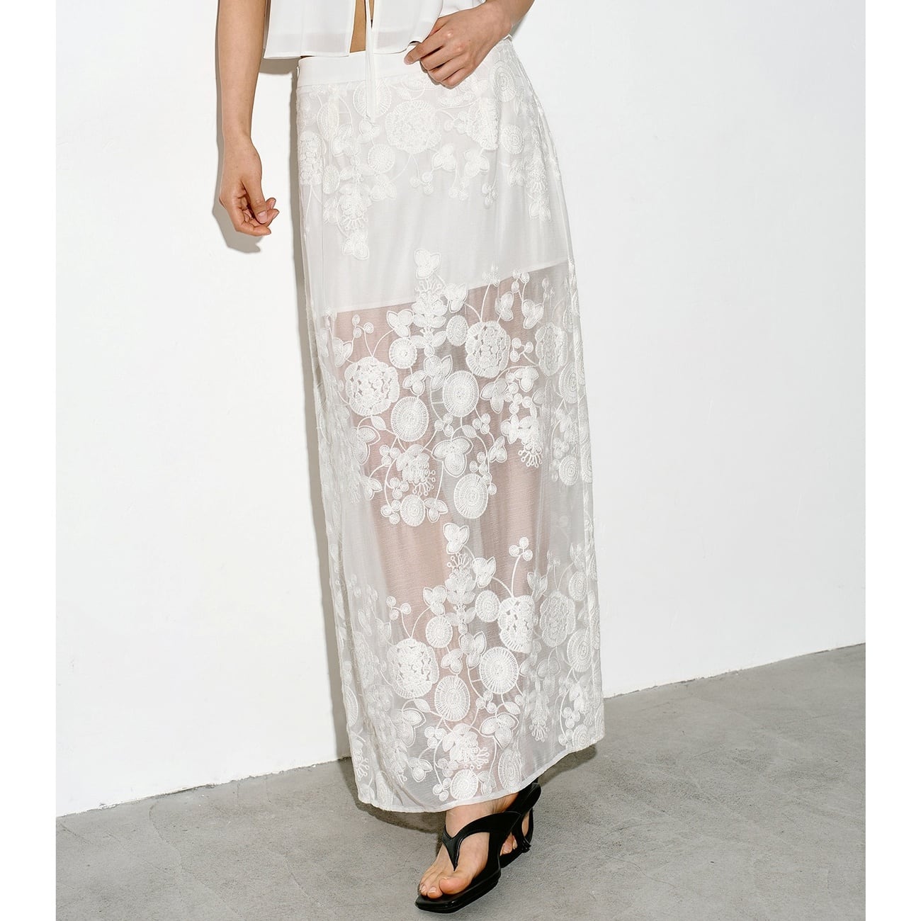 lace long skirt k-0132