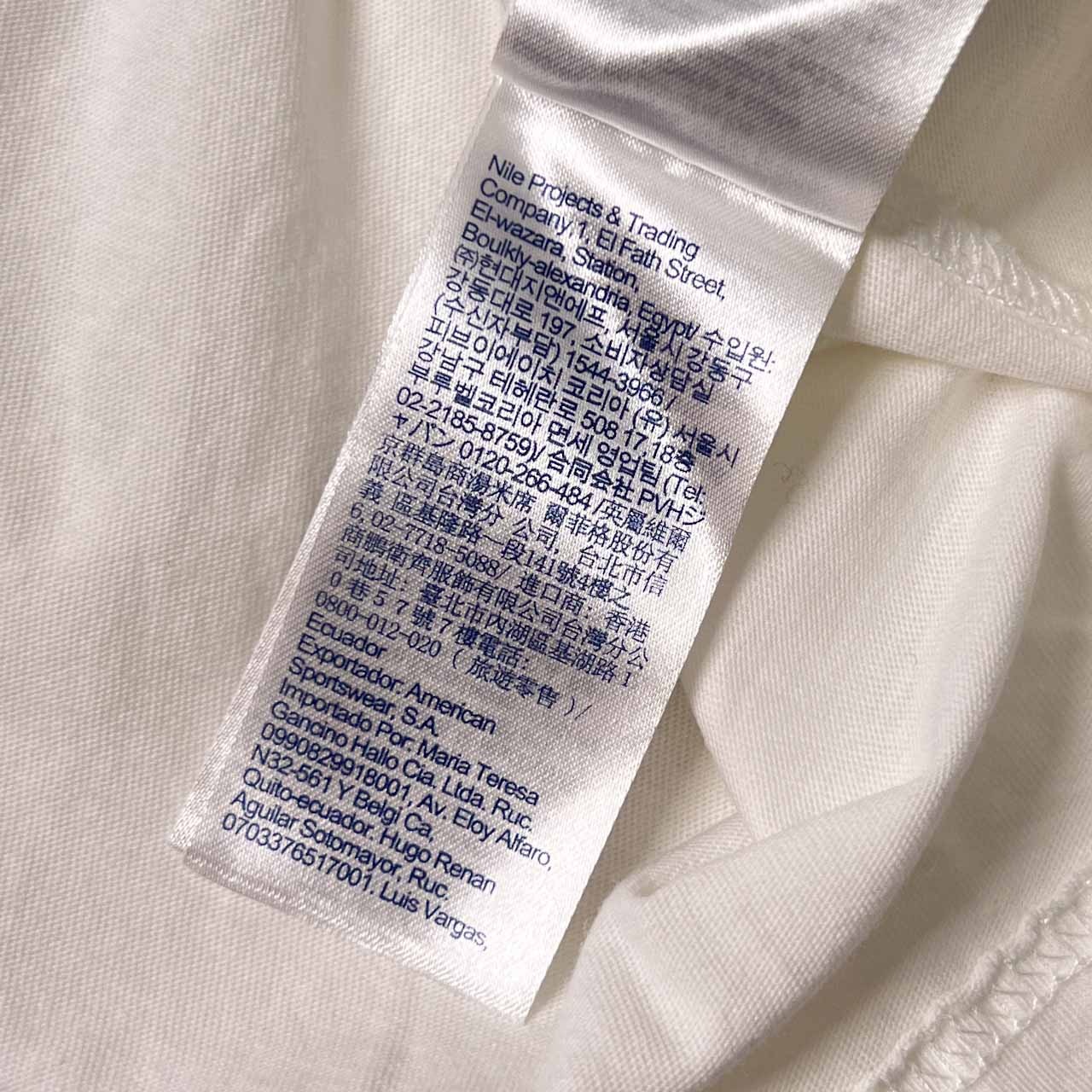 TOMMY HILFIGER トミーヒルフィガー ロゴデザイン 半袖 Tシャツ XL/ホワイト メンズ