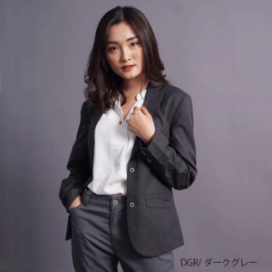 レディースウォッシャブル撥水ジャケット (グレー)P818OTL25