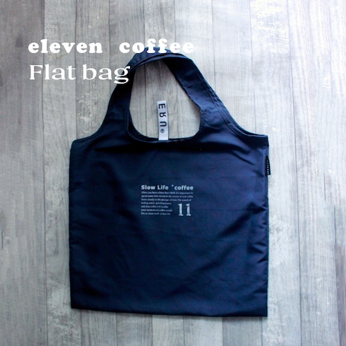 【雑　貨】デザイン変更の為セール　eleven coffee～フラットバッグ　※ゴム付き