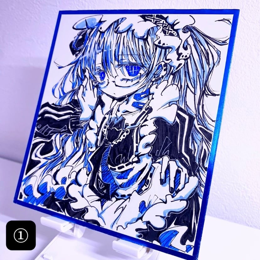 豆色紙】オリジナルイラスト原画 | OyasumiSekai