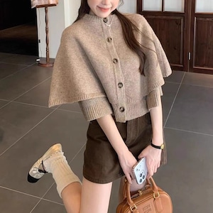 ケープテイストニットトップス ・72834 ケープテイストニットトップス ・72834