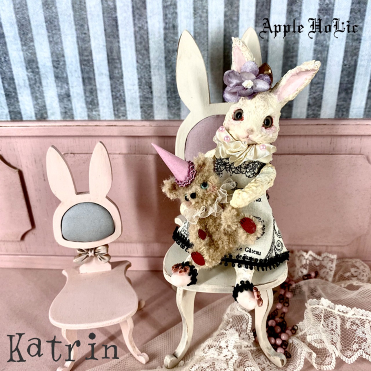 ロングネックレス 【White Rabbit Katrin・白兎 カトリン】 ドール ペンダント