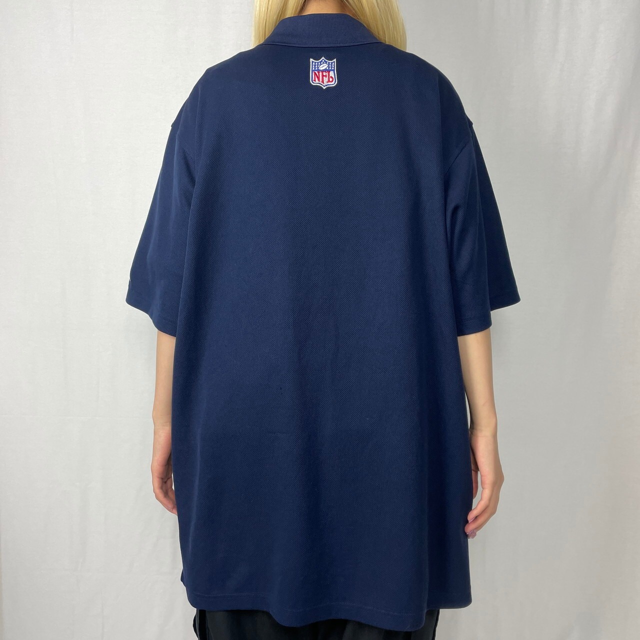 adidas NFL ロサンゼルス・チャージャーズ チームロゴ刺繍 ポロシャツ 
