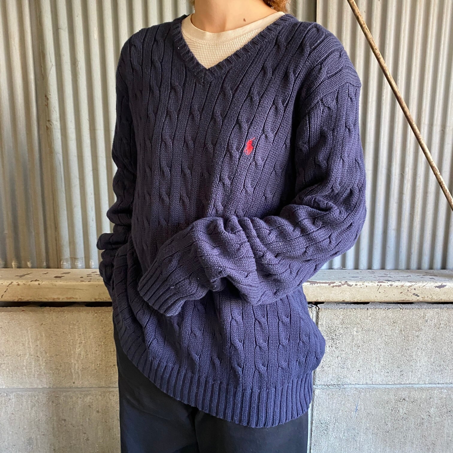 POLO RALPH LAUREN ケーブルニット ウールカシミヤ カーディガン