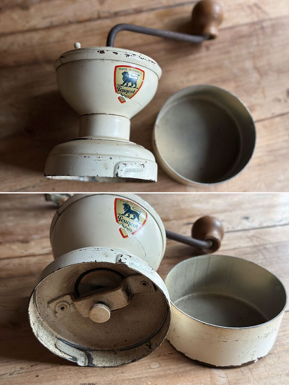プジョー コーヒーミル Peugeot オフホワイト | Brocante de La プジョー コーヒーミル Peugeot オフホワイト | Brocante de La