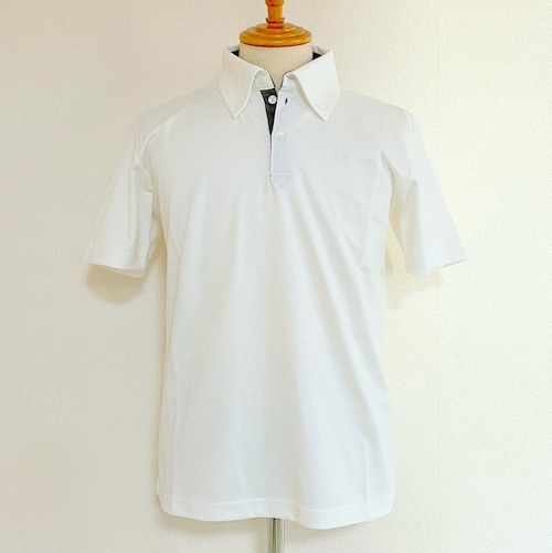 Button Down Polo Shirts　White