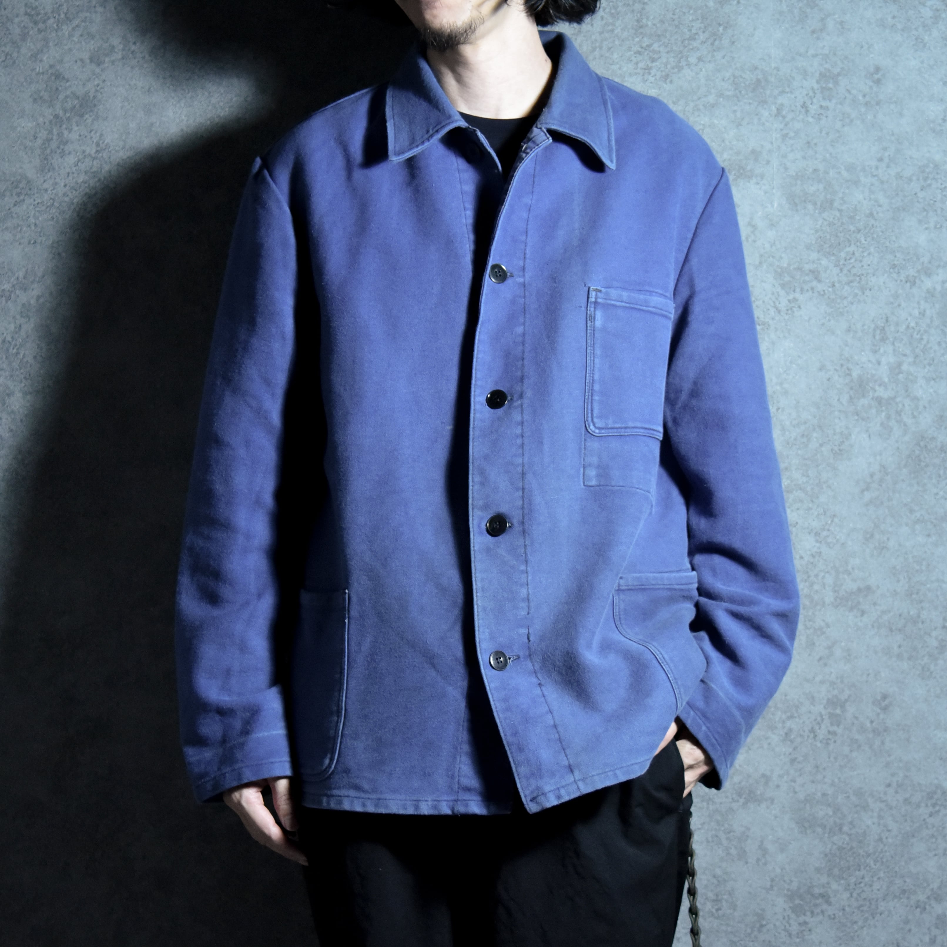 DEAD STOCK】70s Adolphe lafont French Work Coverall Jacket