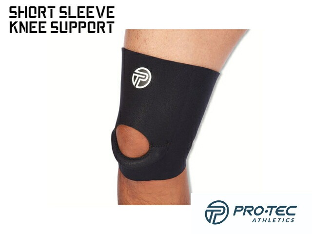 【PRO-TEC】 Short Sleeve Knee Support (Black)
