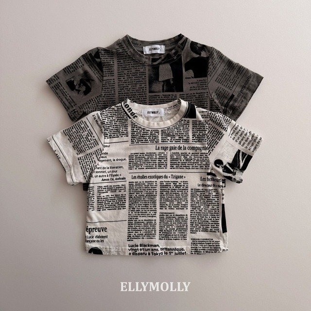 【取寄】elly molly｜paper pop tee｜ペーパーポップT｜5-15｜kids&jr｜26 spring