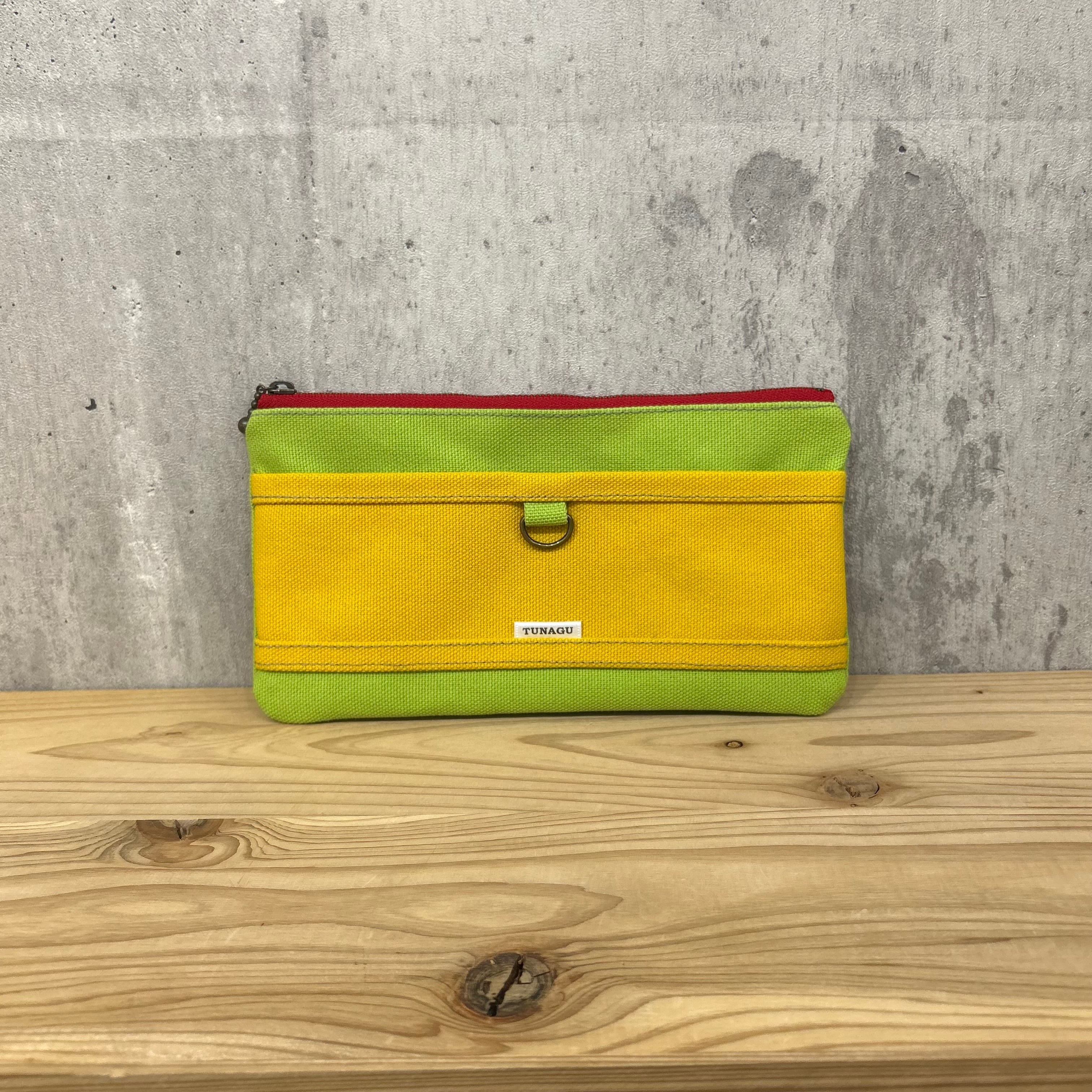 ▼Mulch Wallet pouch 【ライム×マスタード】