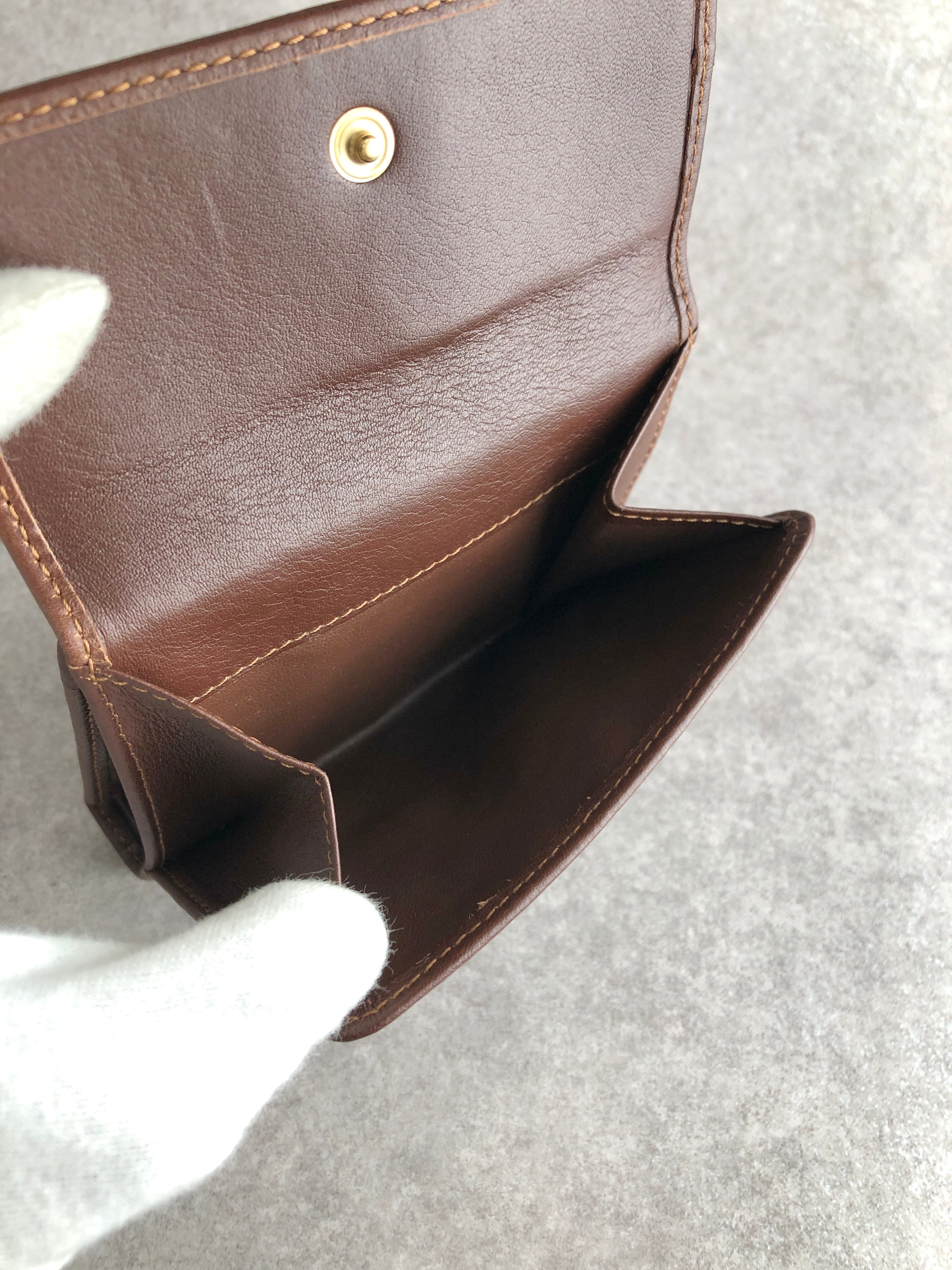 CELINE セリーヌ 財布 インディゴ トリオンフ ブラゾン型押し