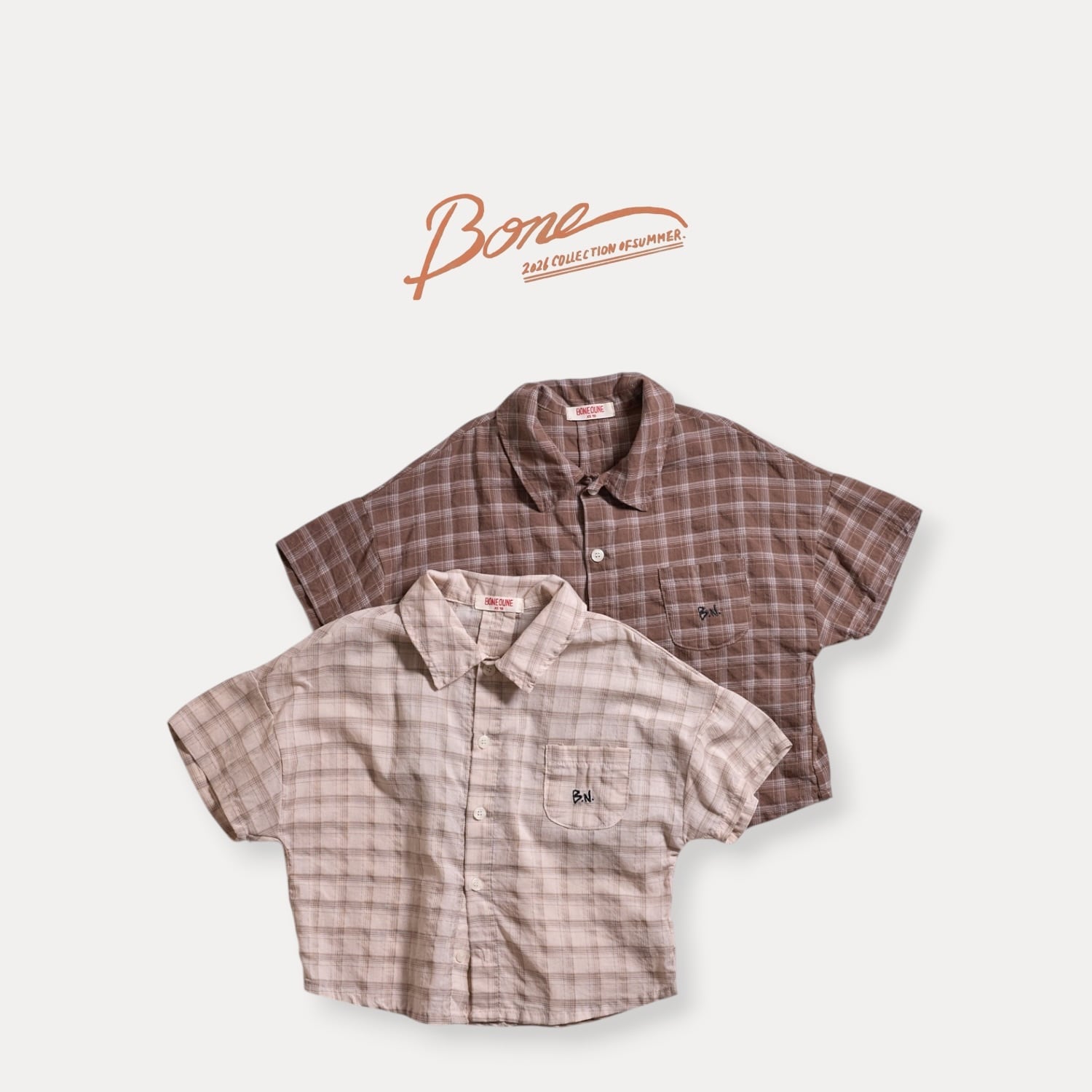 retro check shirt【BONEOUNE】※7月中旬〜下旬発送予定