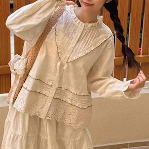 クロシェレースクラシカルブラウス ・10280 クロシェレースクラシカルブラウス ・10280