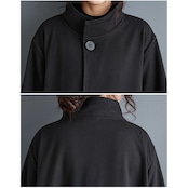 アシンメトリーヘム スタンドカラー コート 60040