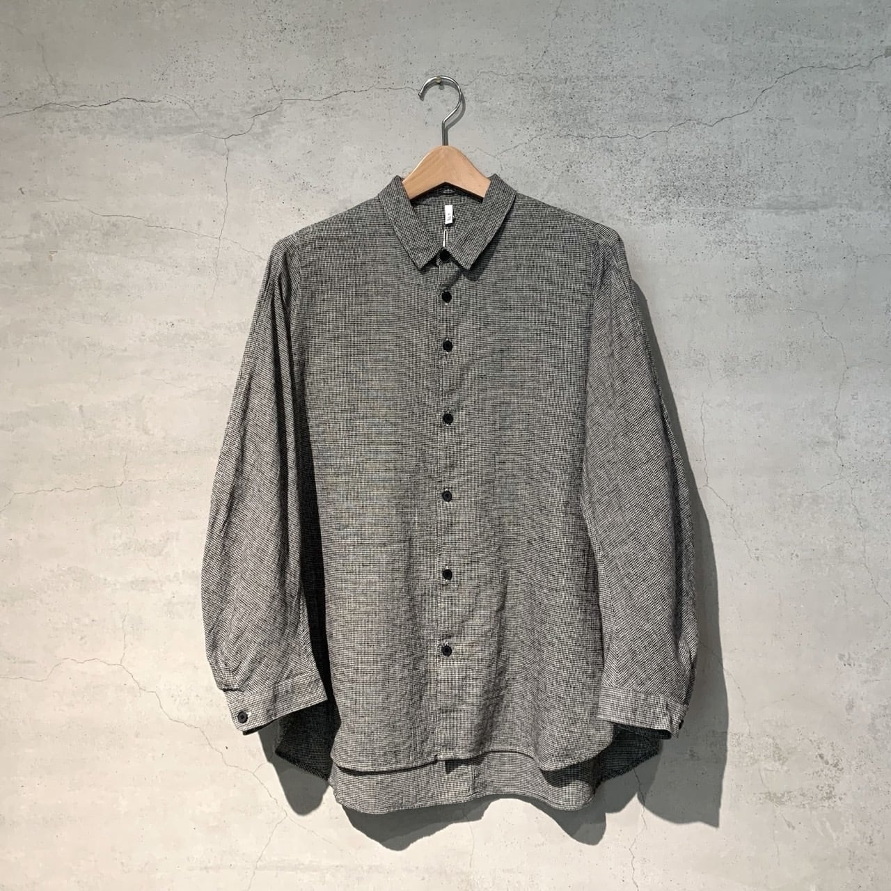 25SS FIR MUM リネン＆コットン・ピンチェック ブルゾンシャツ XS FIRMUM/フィルマム | eighty88eight