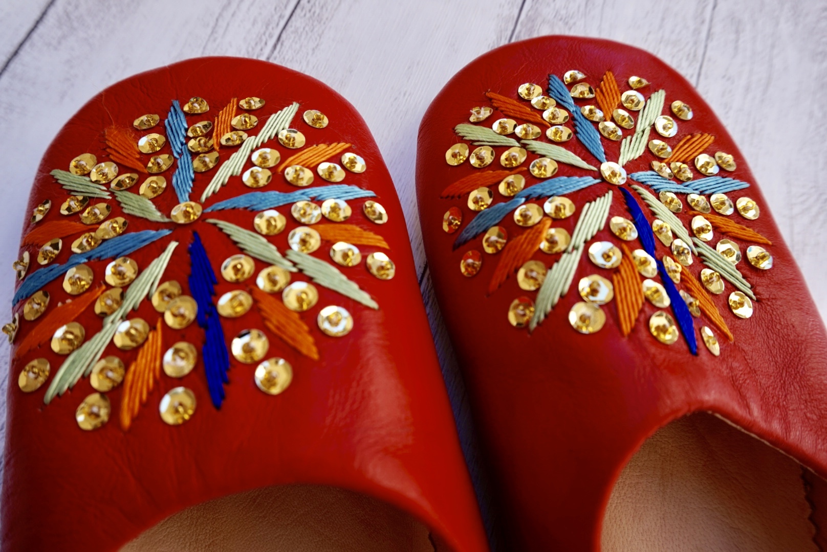 モロッコキラキラタトリーズバブーシュ