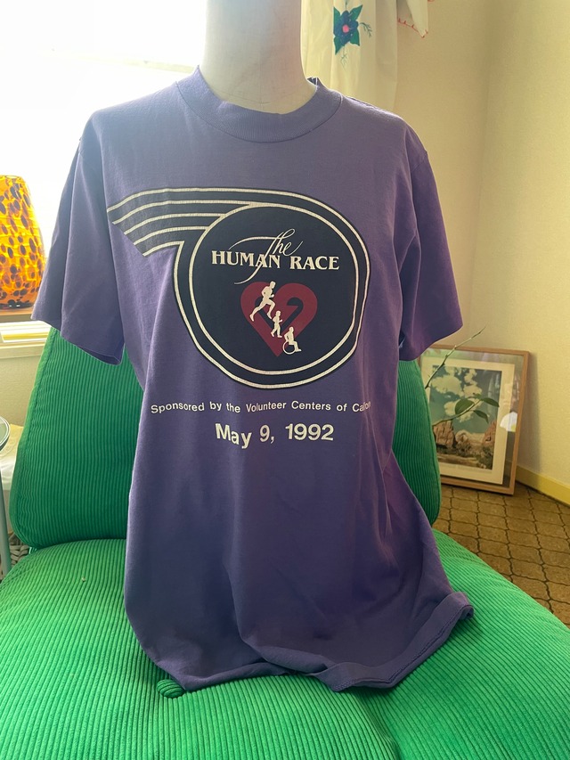 90s ONEITA “The Human Race” Graphic Tee Made in USA