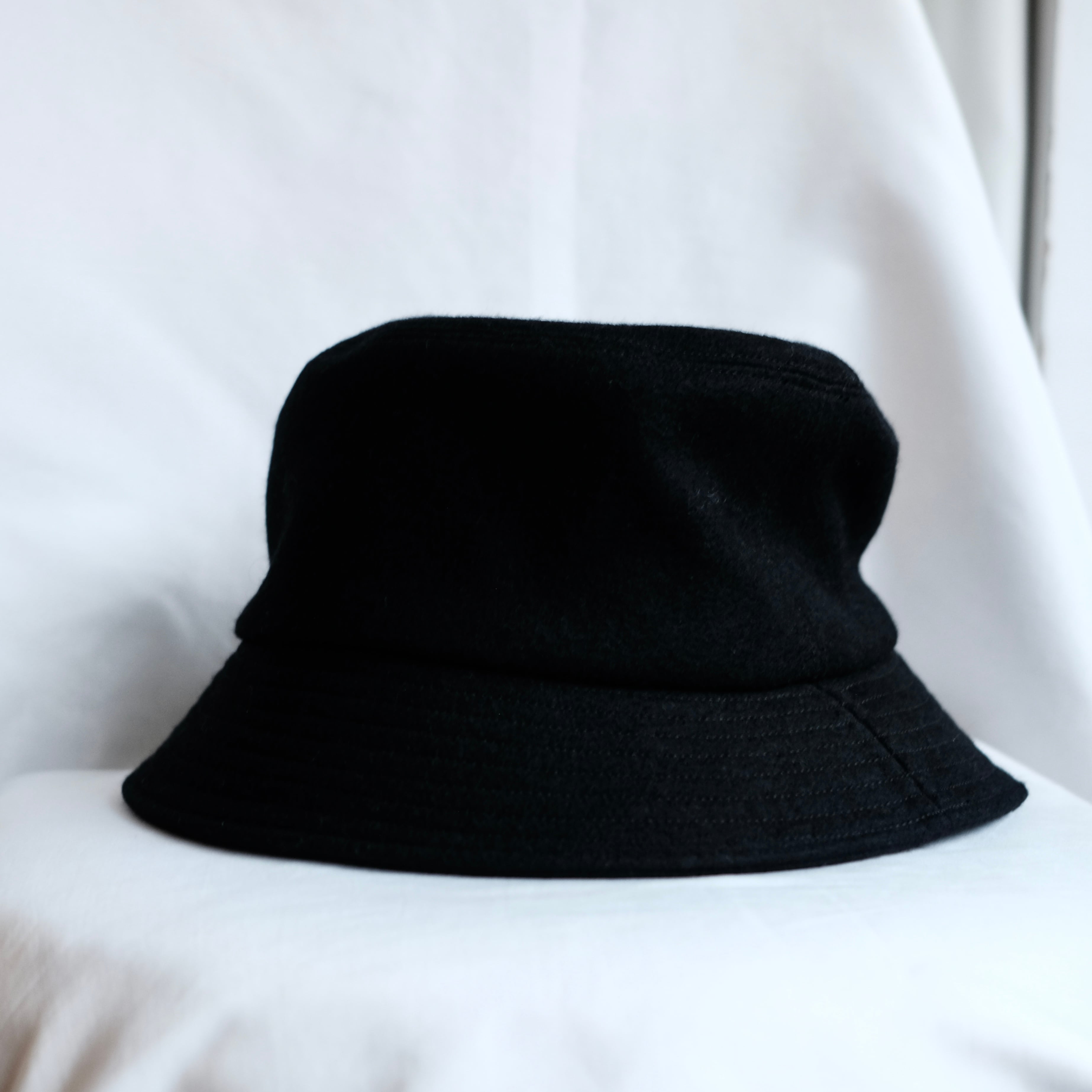 sacai バケットハット　ブラック　黒 sacai WOOL MELTON BUCKET HAT | safarionline