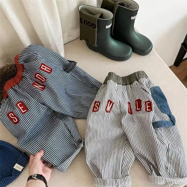 【取寄】ダボっとシルエットがたまらないストライプパンツ